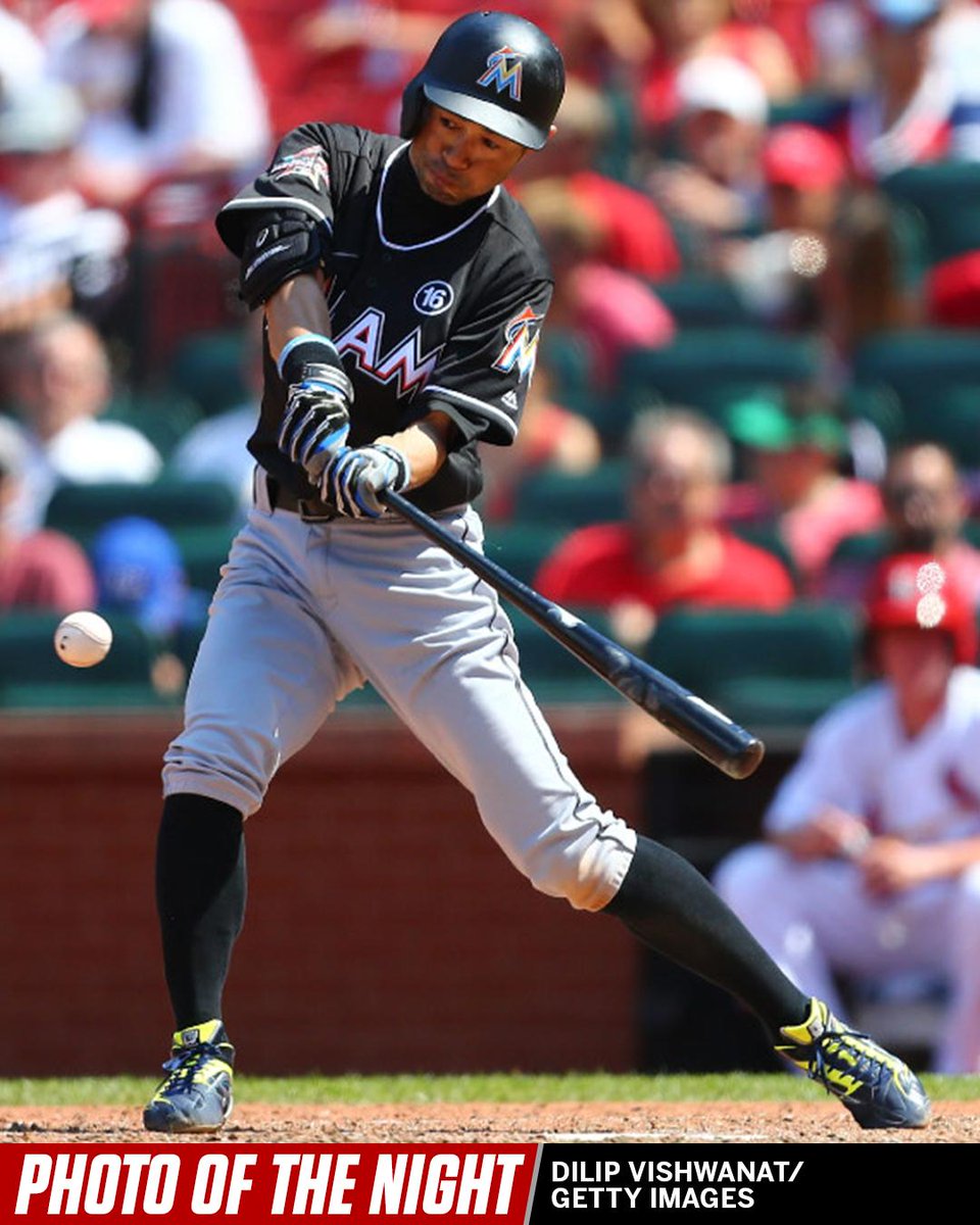 espn's tweet image. With this single, Ichiro passed Rod Carew's record for most hits by a foreign-born player. #PhotoOfTheNight