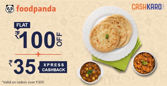Cashkarocom's tweet photo. Think tasty food, think #Foodpanda! Now get Rs.100 off with EXTRA Rs.35 #Cashback on top. https://t.co/tggC3uGSbH
#FoodpandaOffers https://t.co/qBbUfHMOA8