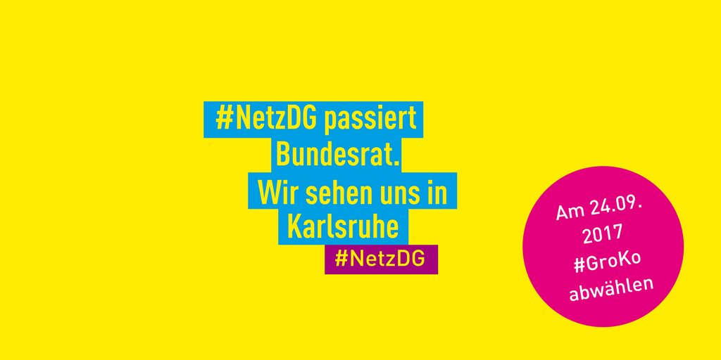 nicolabeerfdp's tweet photo. Verfassungswidriges #NetzDG 🤐passiert #Bundesrat 
Wir sehen uns in Karlsruhe! https://t.co/rgi17RAU9Y