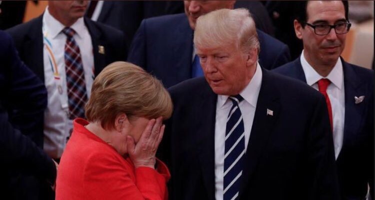 Mike_P_Williams's tweet photo. Trump: angela
Merkel: ...
Trump: angela
Merkel: ...
Trump: hey angela
Merkel: ...
Trump: ANGELA
Merkel: what
Trump: me again
Merkel: https://t.co/SI2w3pAZeR