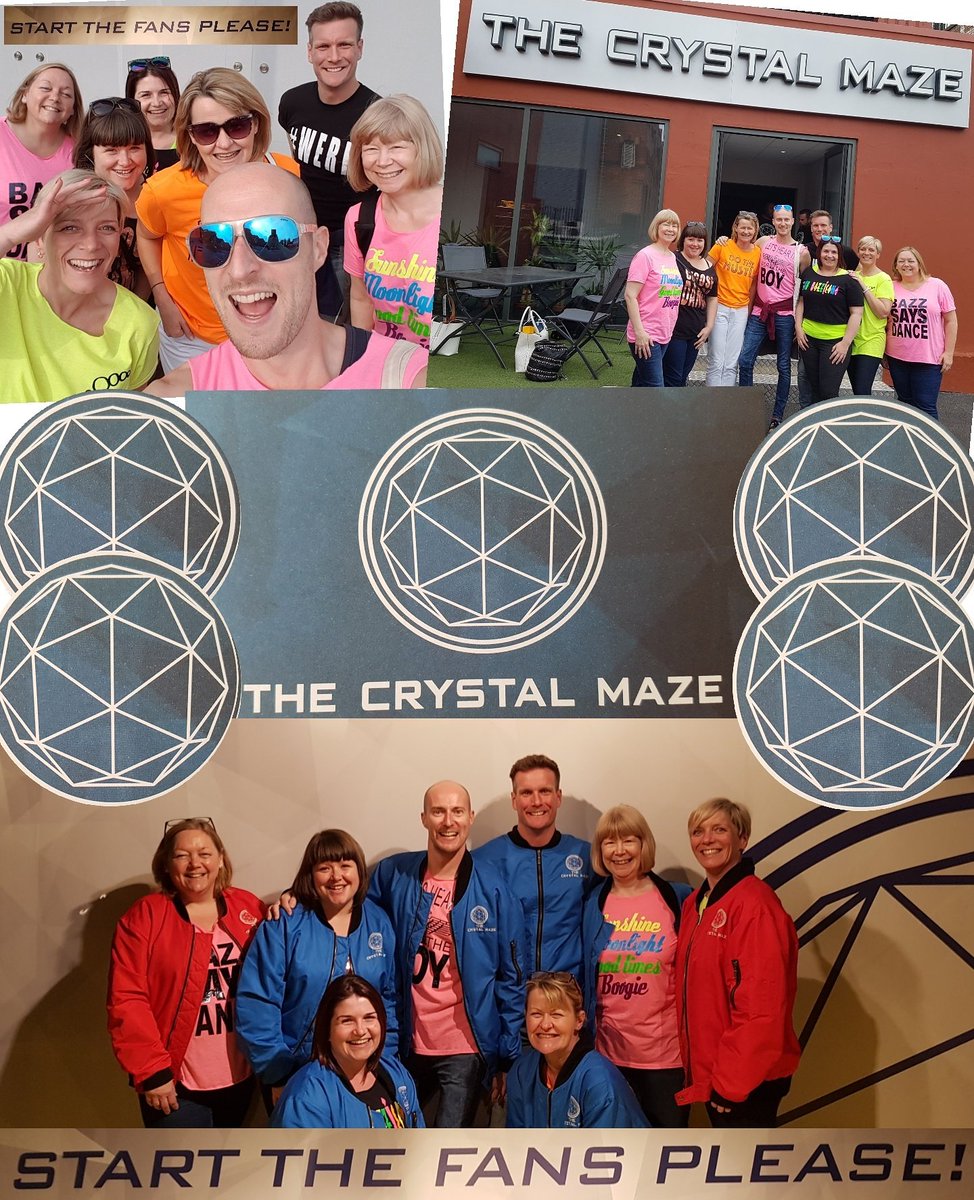 BazzRobson's tweet photo. Truly JOYOUS time at @CrystalMazeHQ last night with my dance troupe @Bazzmatazz Sooooo much fun &amp; we LOVED our host 'Nancy' #StartTheFans https://t.co/BNIzLm22tv