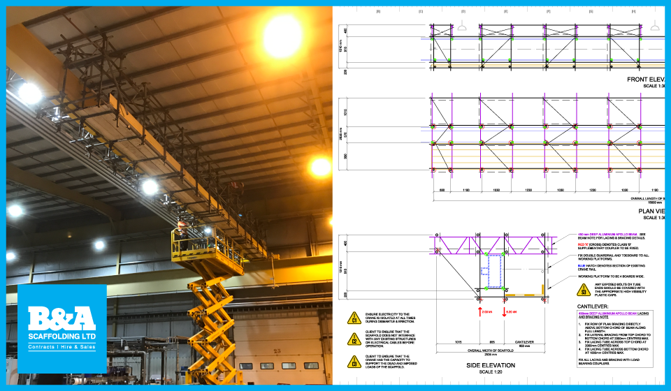 BAScaffolding's tweet photo. Our latest cantilevered access scaffold, erected today for clients @GuardianIndust at their factory in Goole. #design #scaffolding https://t.co/YvaHVqMXXC