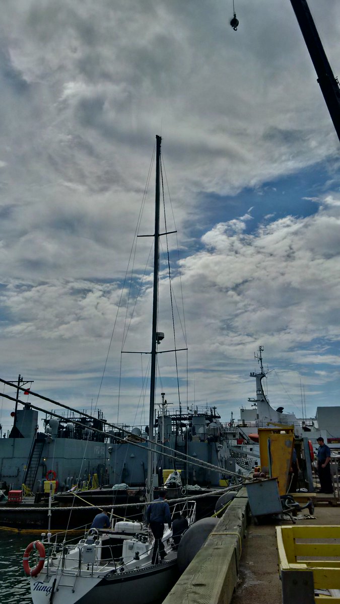 STV_TUNA's tweet photo. Prepping TUNA for haul-out prior to her trip to the west coast later this month. https://t.co/193PHXqJ3C