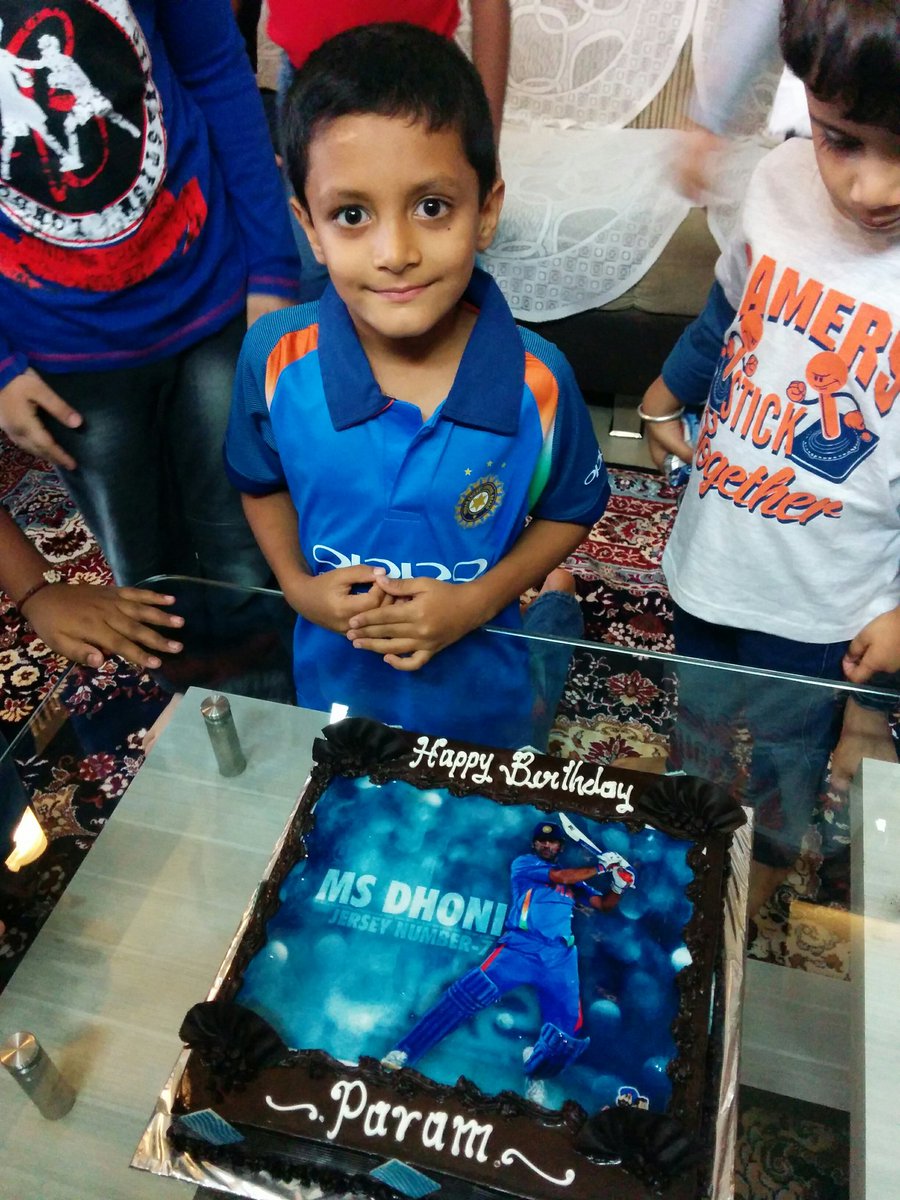 Kshitij Kulkarni (@xitij8) on Twitter photo My son big fan of <a href="/msdhoni/">Mahendra Singh Dhoni</a> turned 7 today. He celebrated birthday with MS cake and posters of MS in the room. Happy birthday <a href="/msdhoni/">Mahendra Singh Dhoni</a> ! My son big fan of <a href="/msdhoni/">Mahendra Singh Dhoni</a> turned 7 today. He celebrated birthday with MS cake and posters of MS in the room. Happy birthday <a href="/msdhoni/">Mahendra Singh Dhoni</a> !