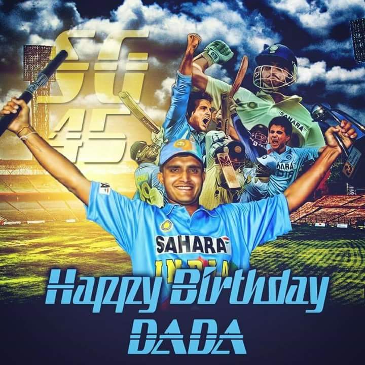 We Wish Our Nation Hero & Our Co-Owner Mr. Sourav Ganguly A very Happy Birthday  