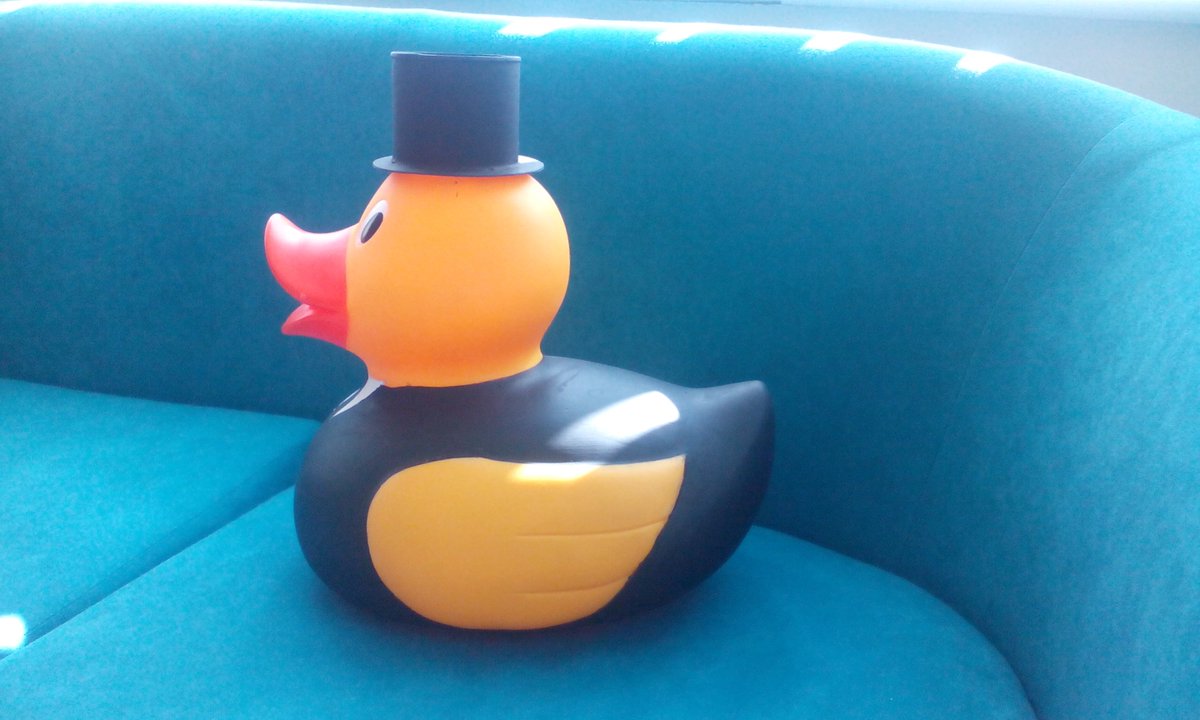 Our big duck ready for the Newport Pagnell carnival duck race on Sunday.