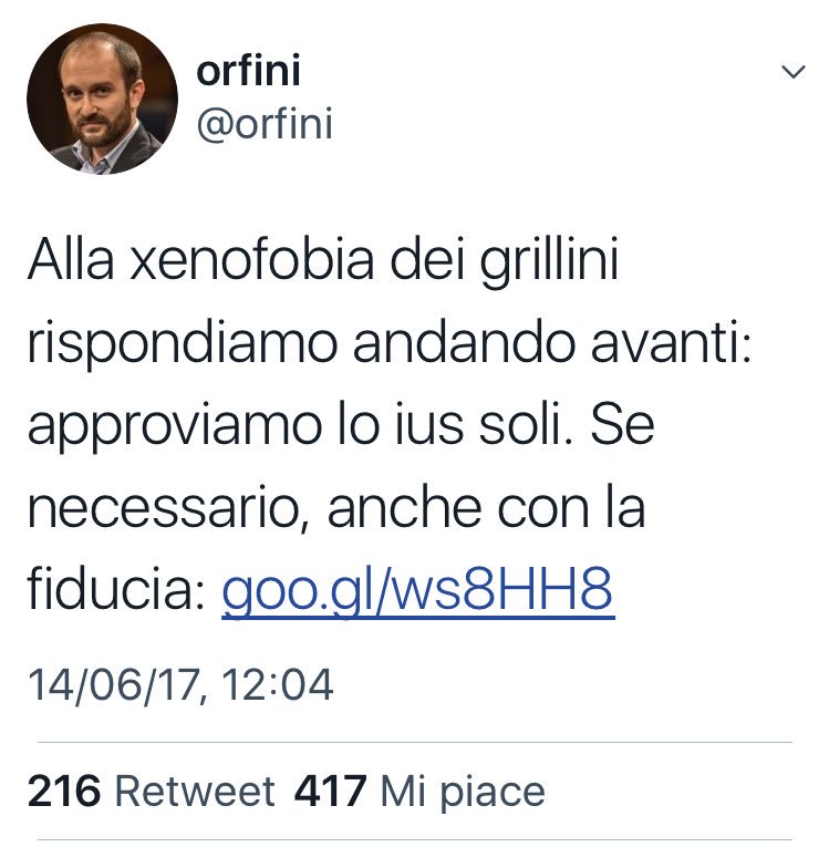 antonio_bordin's tweet photo. Scusa eh @orfini, ma non lo scrivi un tweet sulla "xenofobia" del tuo segretario #Renzi? https://t.co/NxG1ibEfSX