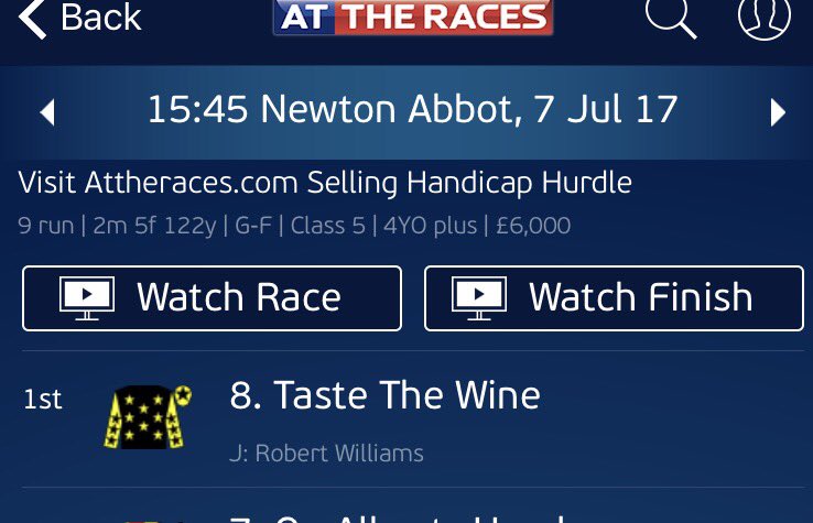 Well done <a href="/robwilliamsbmw/">Robert williams</a> and Taste the wine <a href="/NewtonAbbotRace/">Newton Abbot Races</a> #ageisjustanumber