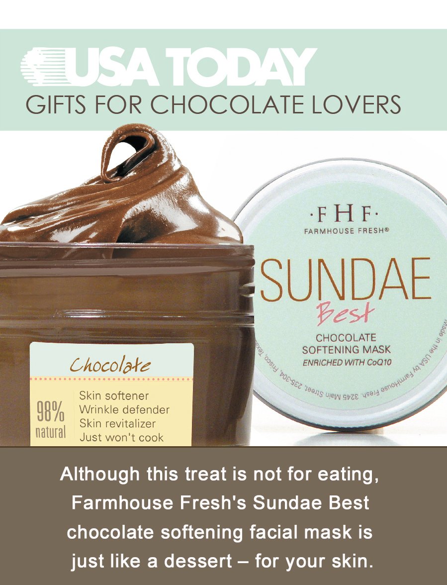 MFMassage's tweet photo. It's #WorldChocolateDay! How about the yummiest face mask ever? Try our @farmhousefresh   #SundaeBest! #yum https://t.co/eACxanp3xV https://t.co/UjP0J3JRnv