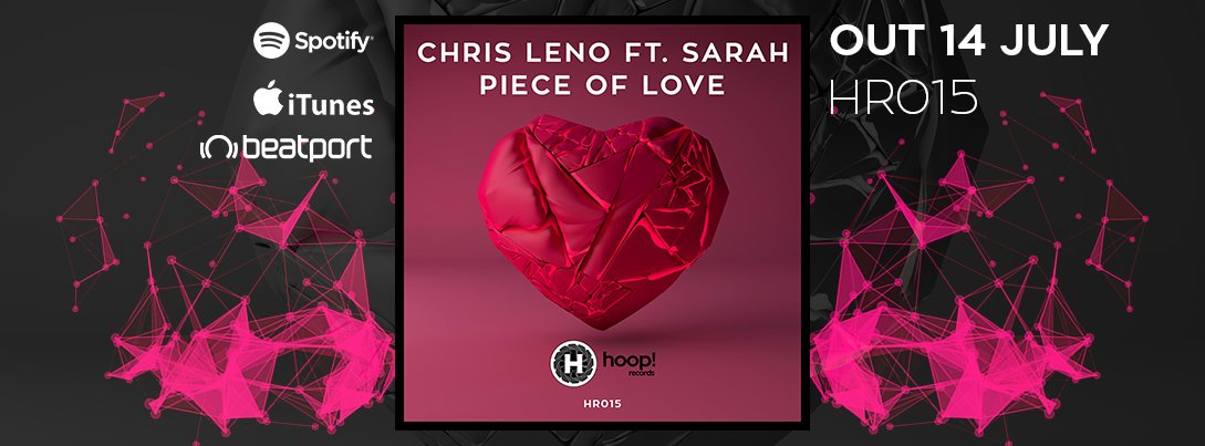 Hi Guys i'm so happy to announce the release date of the #PIECEOFLOVE Ft #SARAH  ❤✖🇮🇹 

#ChrisLeno #Pieceoflove #HoopRecords