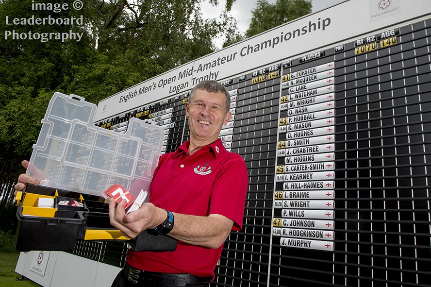 Staffs County Sec Malcolm Eustace helps on the #LoganTrophy scoreboard <a href="/BeauDesertGC/">BeauManager</a> where he's been a member for 44 years <a href="/staffsgolfclubs/">Staffordshire Union of Golf Clubs</a>