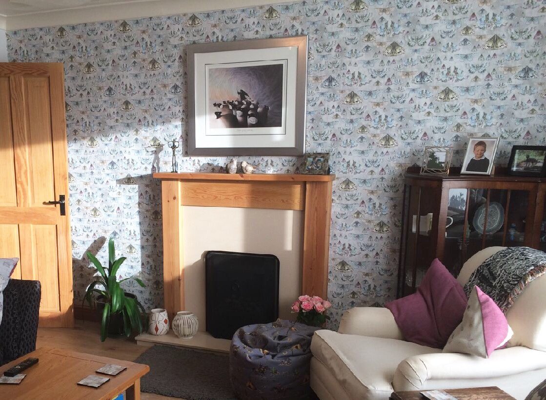 PattrnPrinciple's tweet photo. Loving the way our customer has transformed her lounge with stunning #featurewall #designersguild #issoria #wallpaper #thepatternprinciple https://t.co/PuoQi79d8F