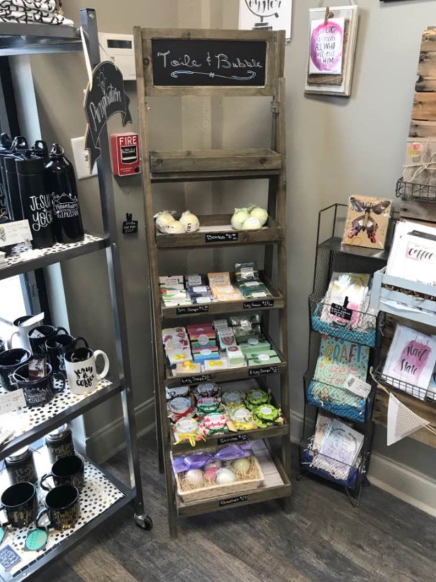 ToileandBubble's tweet photo. We are now in a store! Check out Pinspiration in Vickery Village. #handcrafted #soaps #baathbombs #scrubs #ToileandBubble https://t.co/6J1FjXIjVb