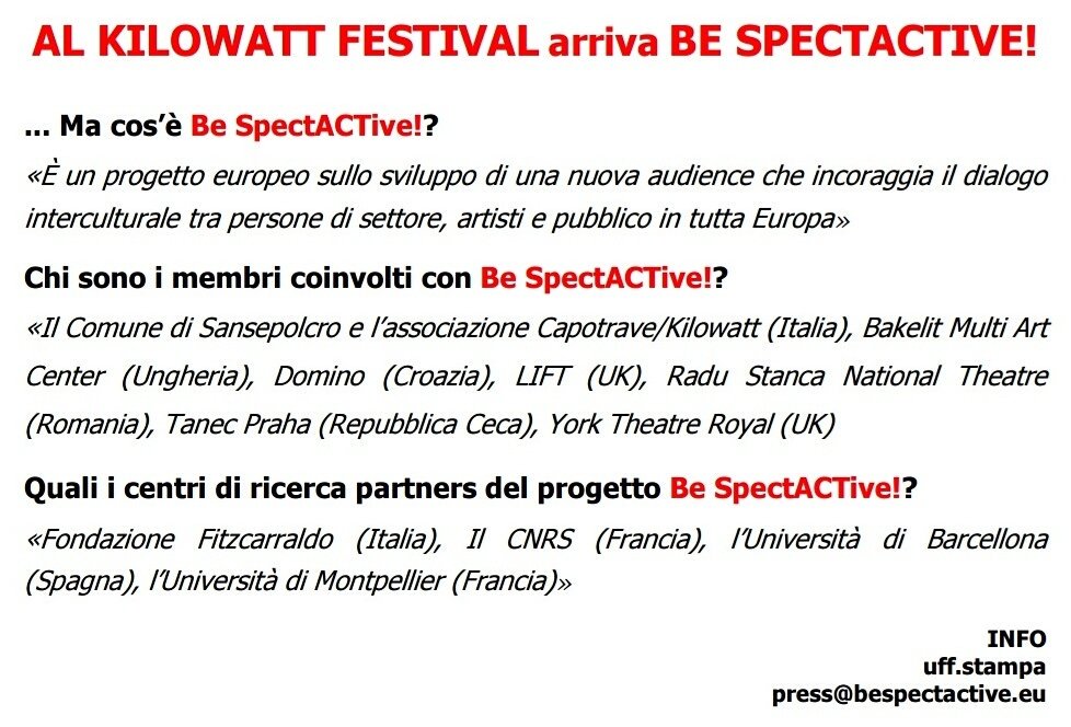 TAGteatro's tweet photo. Segnate in Agenda
15 e 22 luglio
#kilowattfestival - #bespectactive
#StayTuned
#Teatro #progetto #performance https://t.co/3U5UtpQhVd