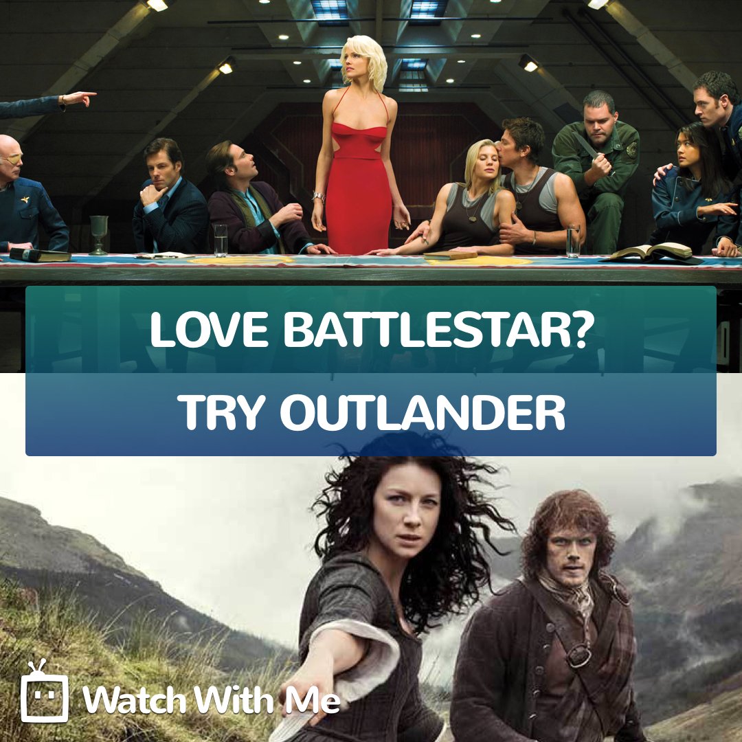 watchingwith's tweet photo. If you loved #BattleStar then try #Outlander. Completely different sides of #Sci-fi but they share the same producer/screen writer. On #All4 https://t.co/VtU6Ve1edN