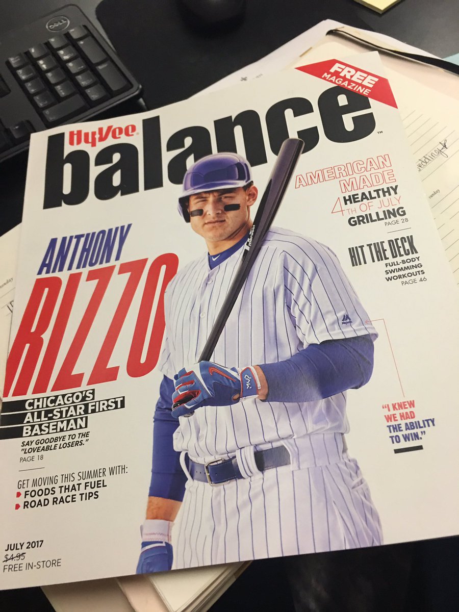 itskalechip's tweet photo. #yes @HyVee best cover ever. #GoCubsGo @ARizzo44 ❤️💙 https://t.co/D9NM6lh7cs