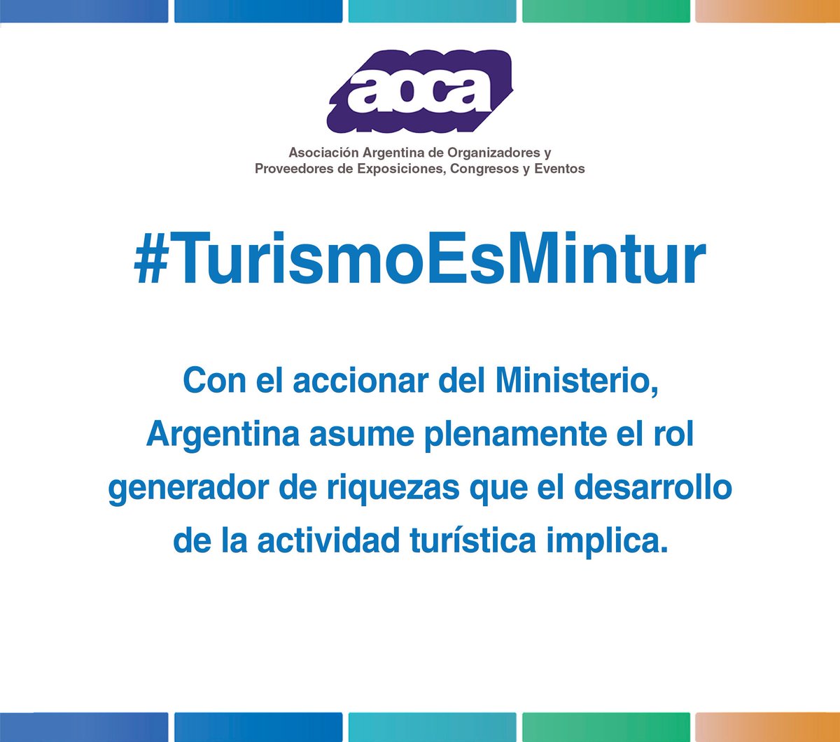 #TurismoEsMintur <a href="/MinTurismoAR/">Ministerio de Turismo</a> <a href="/BureauSalta/">Bureau Salta</a> <a href="/PilarBuro/">BUREAUPILAR</a> <a href="/MDPBUREAU/">Mar del Plata Bureau</a> <a href="/CatamarcaBureau/">Catamarca Bureau</a> <a href="/CCOSTASALGUERO/">Centro Costa Salguero</a> <a href="/camaradeturismo/">Cámara Argentina de Turismo</a> <a href="/BACVBureau/">Buenos Aires Bureau</a> <a href="/EnTurBA/">Ente de Turismo BA</a>