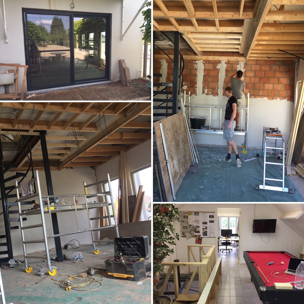salamanderbe's tweet photo. We zijn volop bezig met de verbouwing van ons nieuw kantoor. Binnen enkele weken gaan we open! 💪👷#newoffice #handigeharry's #spierballen https://t.co/L8lrYCYp6f
