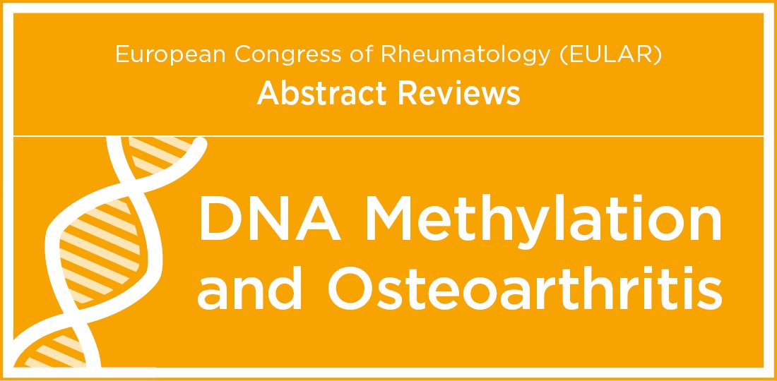 EMJReviews's tweet photo. #DNA Methylation and #Osteoarthritis
https://t.co/5bfyxHz5Pq #Rheumatology #EULAR2016 #Health #EMJreviews https://t.co/GEfE88NILd