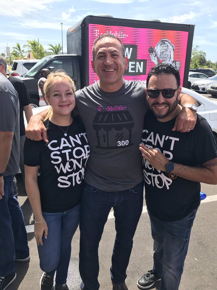 This team is going 300✨ <a href="/JohnLegere/">John Legere</a> <a href="/thatsammori/">Saber Ammori</a> <a href="/JRojas537/">Juan Rojas</a> <a href="/WVofBrowardCo/">David Lopez</a> #WeWontStop #WVisThePlaceToBe #T-Mobile #JoinTheMovement