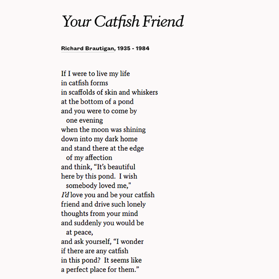 richard brautigan love poem