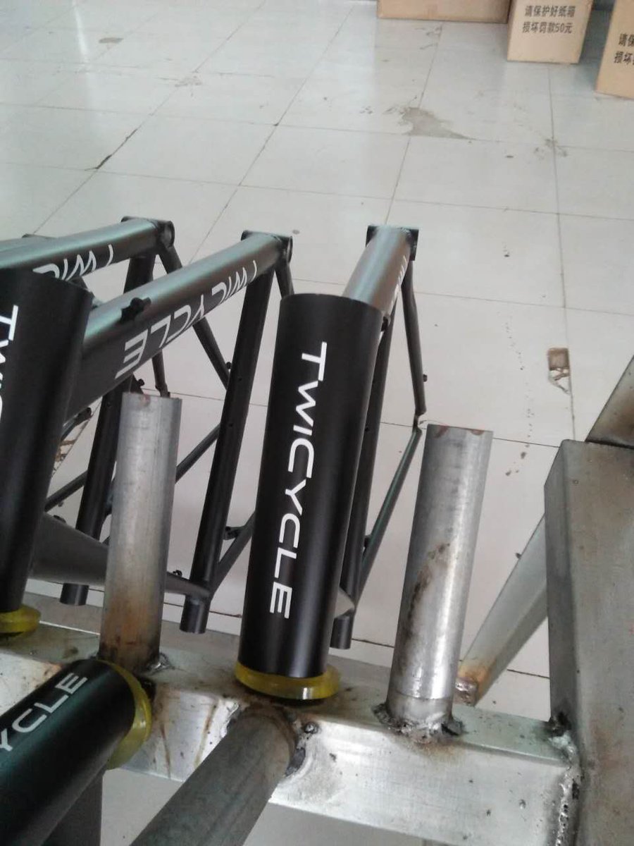 TwicycleBike's tweet photo. TWICYCLE frames are completed and on their way to assembly. Have you pre-ordered yours? https://t.co/vga8Fte5Ed https://t.co/6vb3fYuSmX