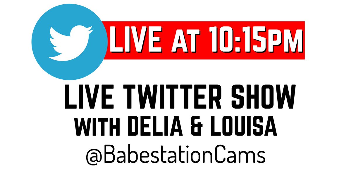 🎥Twitter Live Show Tonight🎥

@deliarosee1 &amp; @sabrinalouisax will be giving you a sneak peak of what a girl-girl cam show is all about! https://t.co/miANlA2OT6