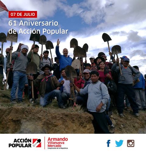 Armandovmap's tweet photo. Feliz #Aniversario #AcciónPopular ! #61años #SiempreAdelante https://t.co/TMyyxihjHk