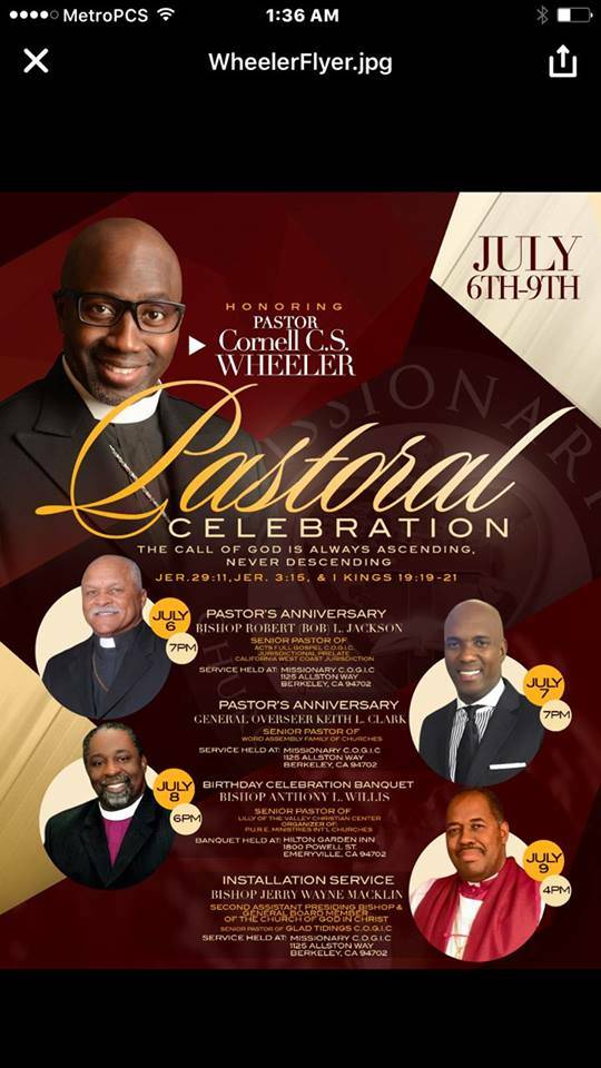 Tonight 7 p.m., Bishop Keith L. Clark Guest Speaker - Celebration of Pastor Cornell Wheeler. #nextlevelministry #BishopKeithLClark