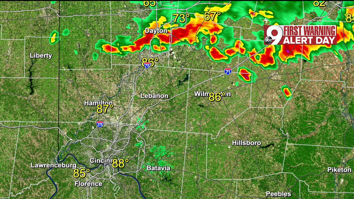Heads up <a href="/WarrenCountyOH/">Warren County CVB</a> &amp; <a href="/VisitClintonCty/">Visit Clinton Cty OH</a> Storms ETA about an hour away @wcpo #cincywx