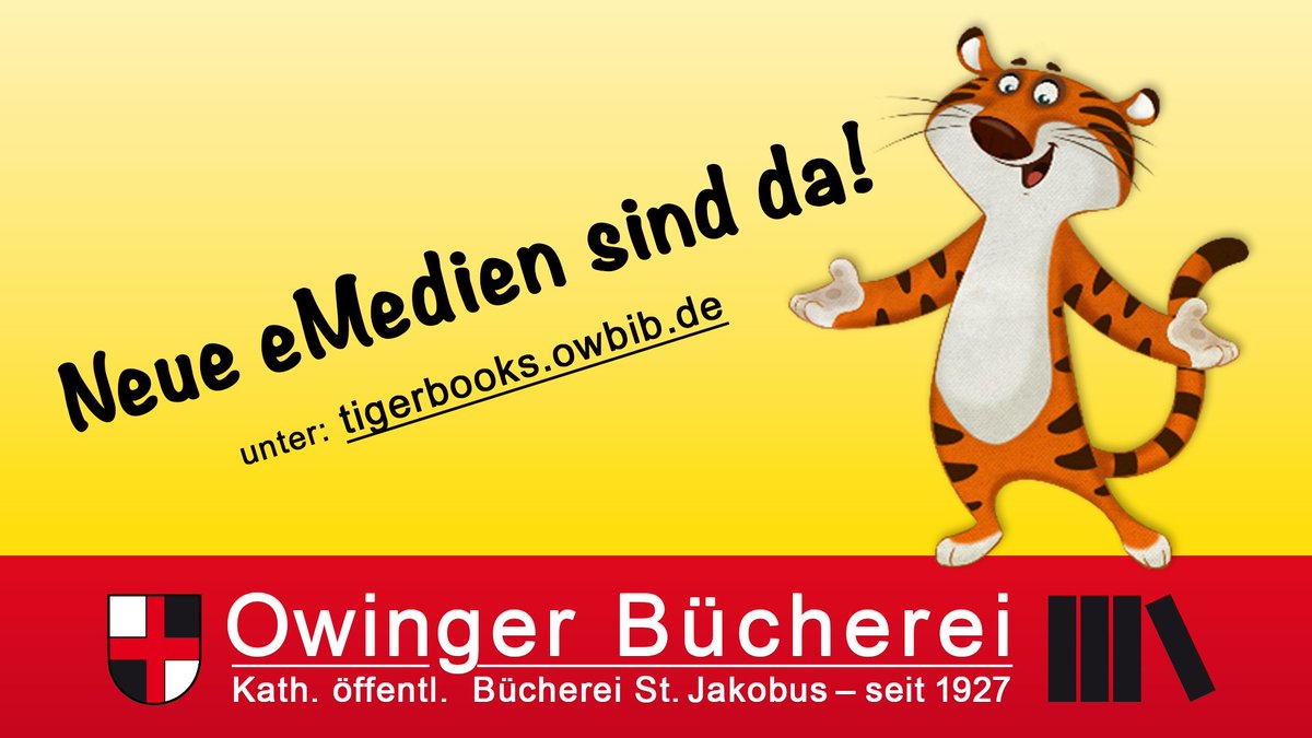 owbib's tweet photo. Über 200 #Neuzugänge bei #Tigerbooks. Tiger Tibor freut sich über deinen Besuch: https://t.co/yaiAjUemCO https://t.co/ZJBjeWUpYK