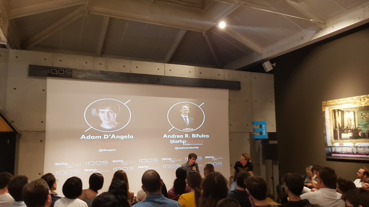 Happens only in Silicon Valley: "We did not need to go and rise money investors came to us" #quora @dangelo  #startupgrind @andrearobertob