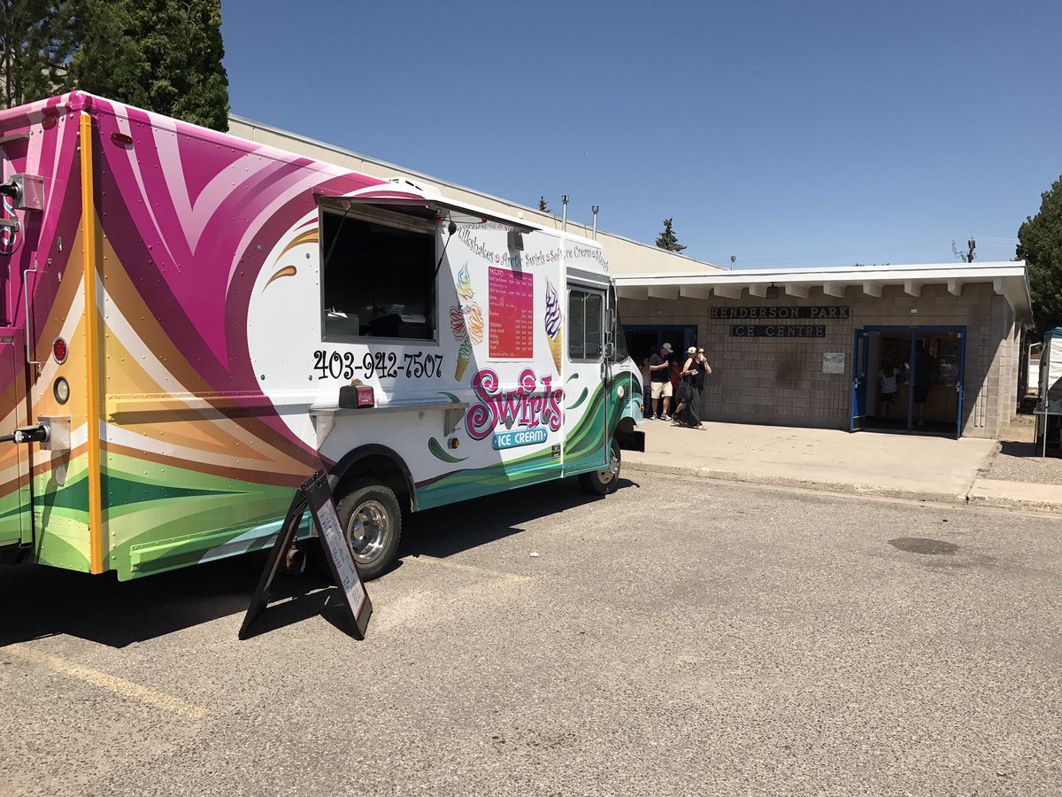 The Swirls Truck is set up at Henderson Arena until 4 this afternoon then off to Galt Gardens!