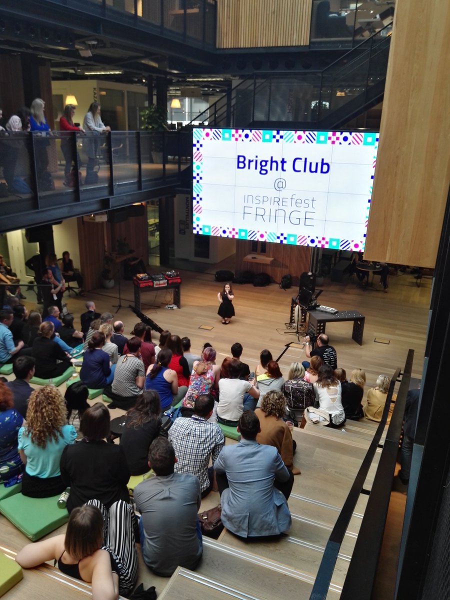 The always-fabulous @minniemelange representin' @BrightClubDub at #inspirefest Fringe. https://t.co/JzqlpXorxV