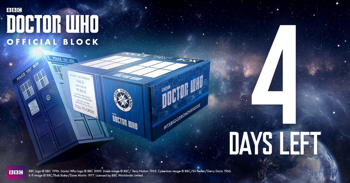 NerdBlock's tweet image. Only 4 days left to embark on a new adventure with July&apos;s Doctor Who Block! Get yours at bit.ly/2nAWs8F