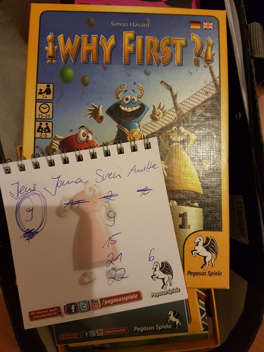 Schnatterinchn's tweet photo. Und auch bei #WhyFirst von @pegasusspiele nicht gewonnen... 🙁 #Spieleabend @wuerfeltuermer https://t.co/cOwnChnMpn