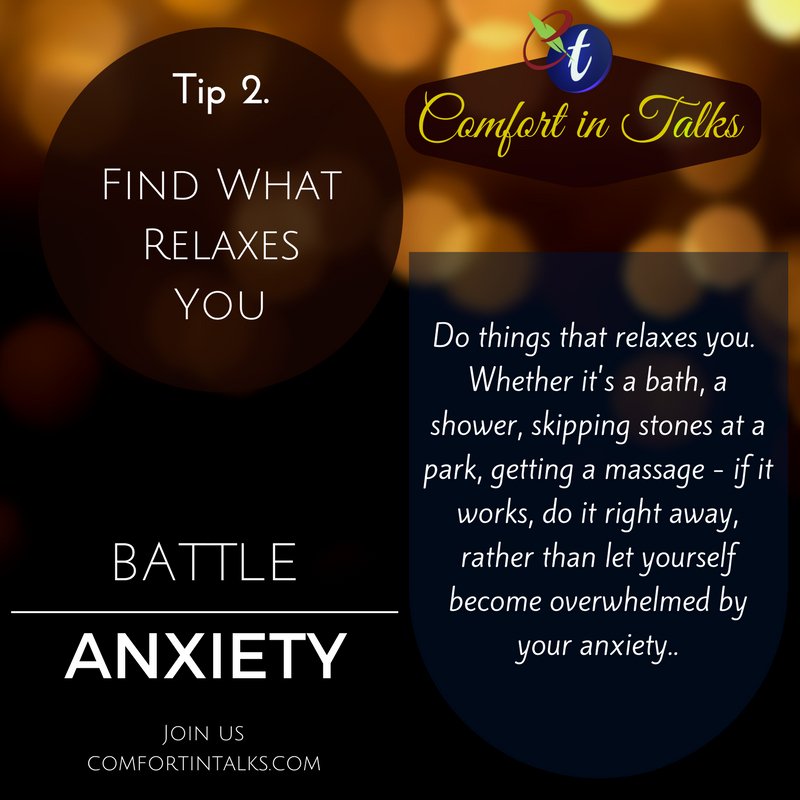 Comfort_in_Talk's tweet photo. Tips to #battle against #anxiety #fear #depression #panic
#mindfulness #mentalhealth- #WorldChocolateDay #Join4free https://t.co/CtiJbXHc20 https://t.co/VRR9HDjetF