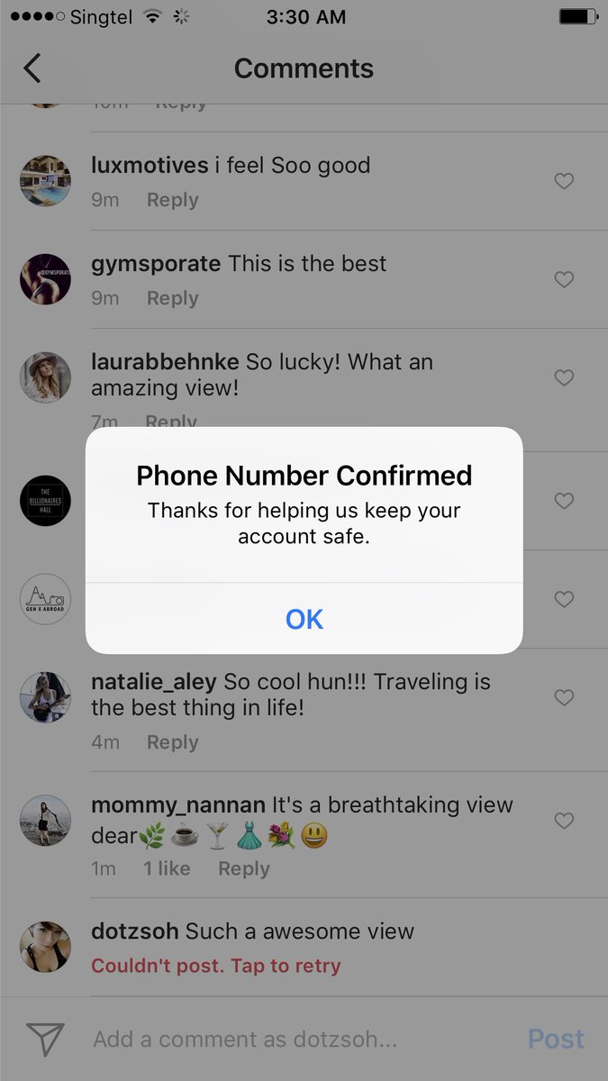 dotzsoh2's tweet photo. Why @instagram ? Block for a decent real comment ? #instagram #ig #instagramblock https://t.co/5wNVfvYXaR