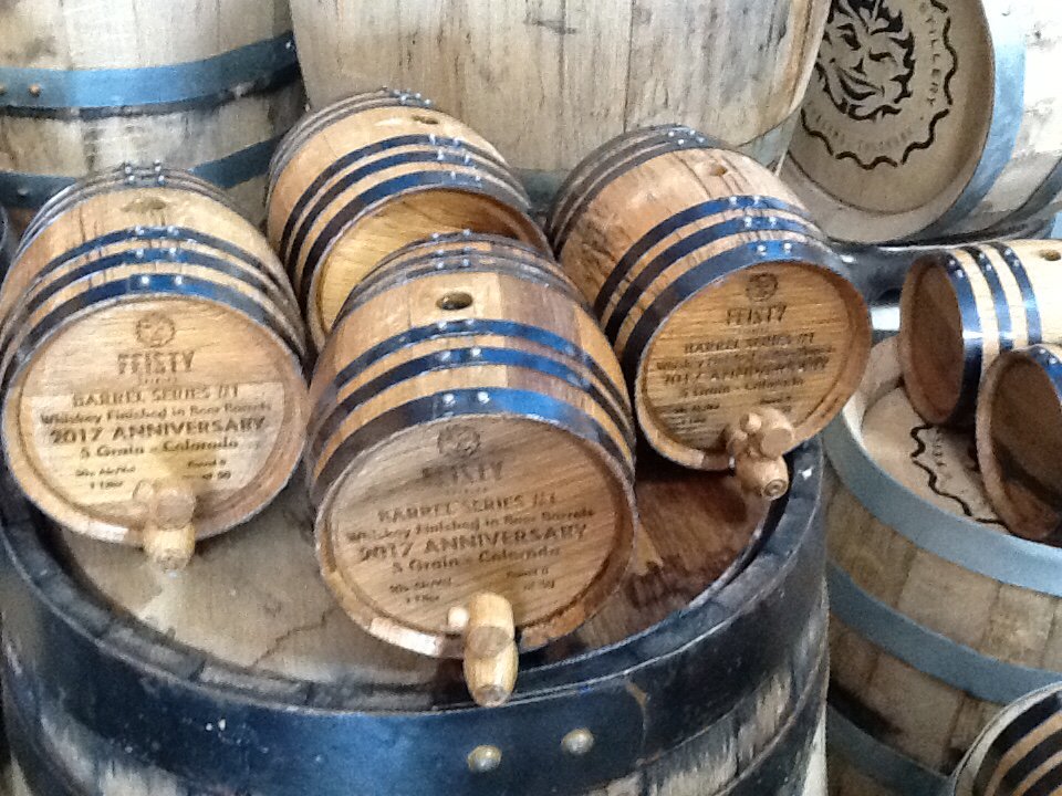 Baby barrels getting ready for our 2017 anniversary whiskey release. Only 50 available. Read more and pre order at feistyspirits.com/barrelseries