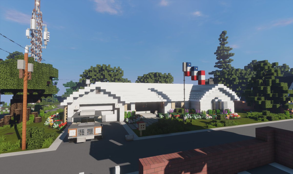 Venez vous installer dans la charmante petite ville de Charming sur  @amberstone_fr ( thème Américains ) #Minecraft #architecture #USA, image size:1200x711