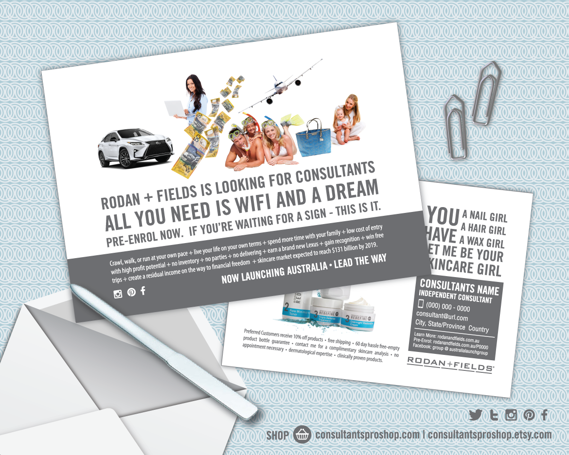 consultproshop's tweet photo. Hot seller themed #wifiandadream, add your contact info to this #rodanandfields #editable #printable for #Australia https://t.co/PKAkPX1kRU https://t.co/Ntip9AS44l