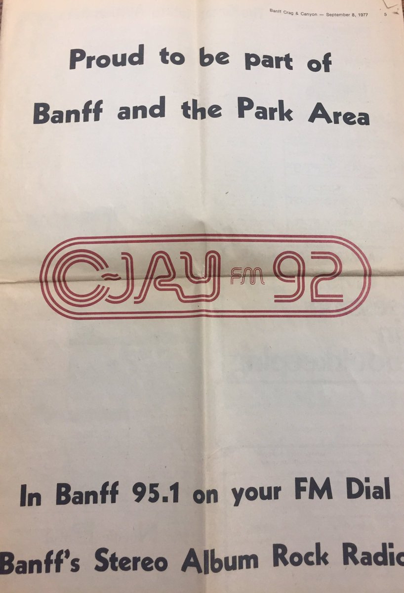 Our friends <a href="/CJAY92/">CJAY 92</a> have been #Rockin the tunes in the #Bowvalley as long as we have been #Rockin our great service here <a href="/Flapjack92/">Gerry Forbes media.</a> 
#1977