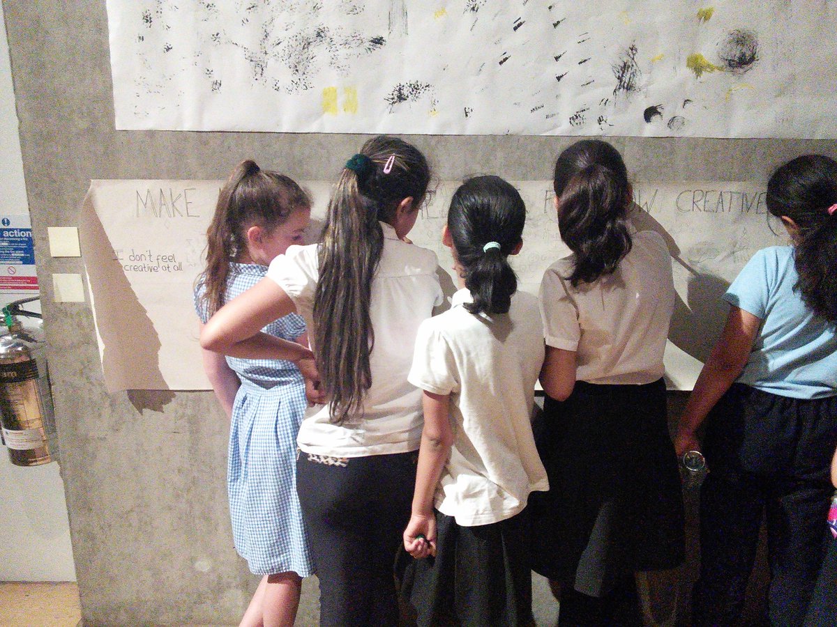 SouthwoldSchool's tweet photo. Final exhibit @Nottm_Contemp. Y5 showed off their amazing art🎨🎨Many thanks to #GarciaProject esp Gillian 😊Great to see @LilianGreenwood 😀 https://t.co/ONzLXHd3dj