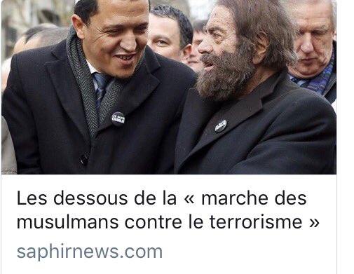 NasNacera's tweet image. J&apos;apprends que l&apos;escroc chalghoumi et ses amis judaïstes organisent une «marche des musulmans contre le terrorisme» #NotInMyName