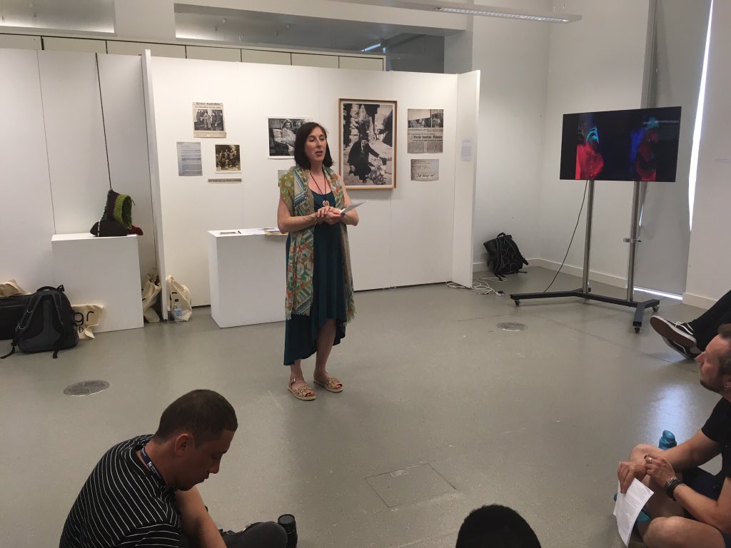 PgrStudio's tweet photo. Exploring boundaries of photography and disrupting narratives within archival film with Chantal Riekel #BeyondBorders17 https://t.co/OGKzU1E0RA