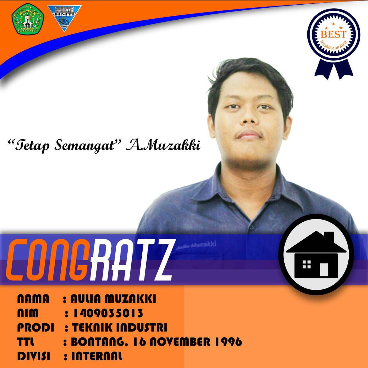 [iNews]

Achievement Juni 2k17.
Selamat kepada Aulia Muzakki (Teknik Industri 2014/Divisi Internal).
More info cek ig @hmtiunmul