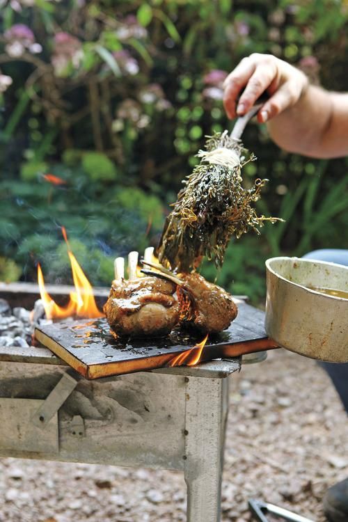 Griller4547's tweet photo. Attach whole stems of thyme, rosemary, and sage onto a wooden spoon with butcher twine to use as #bastingbrush https://t.co/DiysKaOViS
