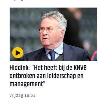 Het zou hem sieren als hij de hand in eigen boezem zou steken en deze quote aanvulde met "... en daar ben ik debet aan geweest".