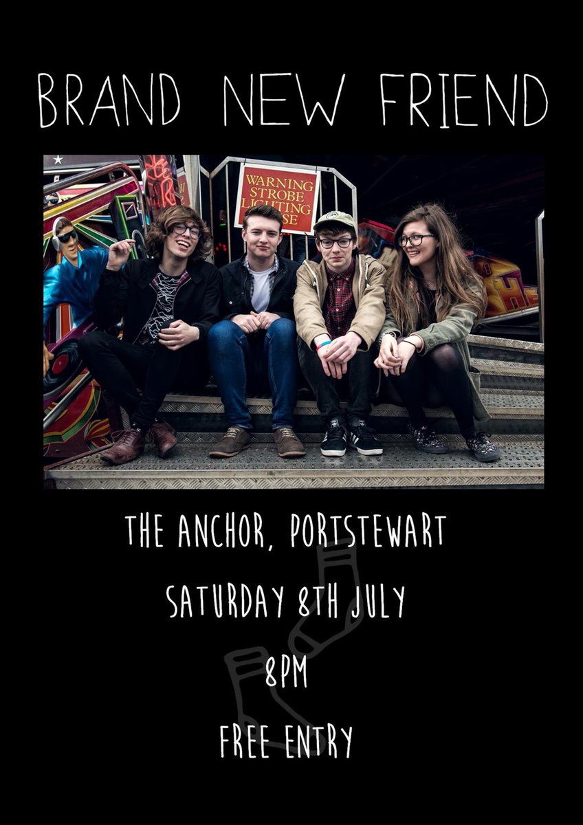 Just announced: <a href="/brandnewfriendz/">brand new friend</a> to headline Day 2 of the <a href="/AtlanticSess/">Atlantic Sessions</a> with Open Air Portstewart show ~ All ages, Free Entry