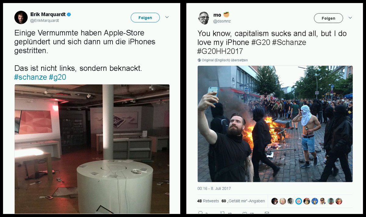 ;-)
#G20 #G20HAM17 #Schanze #Hamburg #hamburgbrennt 
#applestore #iphone
